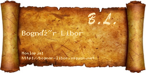 Bognár Libor névjegykártya